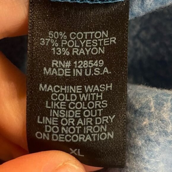 Aviator Nation 5 Stripe Rainbow Crew Neck Sweatshirt Ocean Blue XL Made In USA - Picture 7 of 8